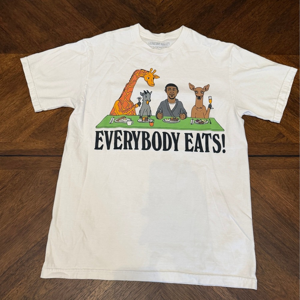 Chinatown Market Brother Nature‎ Everybody Eats Graphic T-Shirt White Medium